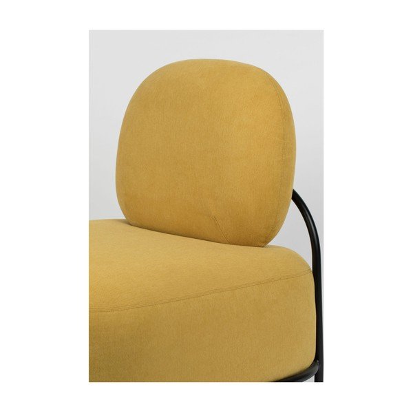 Žluté křeslo White Label Polly-image-1