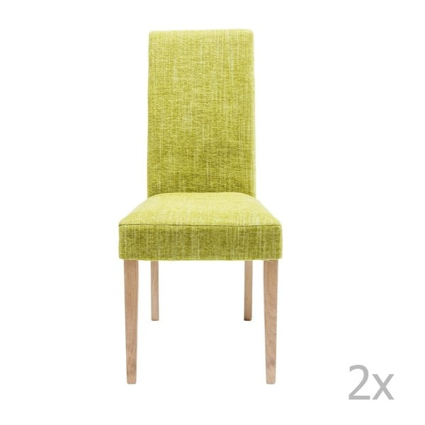 Sada 2 světle zelených jídelních židlí s podnožím z bukového dřeva Kare Design Salty