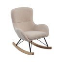 Béžové houpací dětské křesílko z textilie bouclé Rocky – Vipack