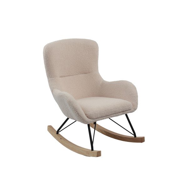 Béžové houpací dětské křesílko z textilie bouclé Rocky – Vipack