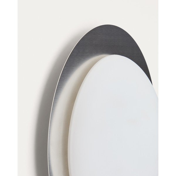 Šedé LED nástěnné svítidlo ø 40 cm Novae – Kave Home-image-3