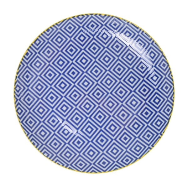 Porcelánový talíř Geo Blue, 23,8x2,6 cm