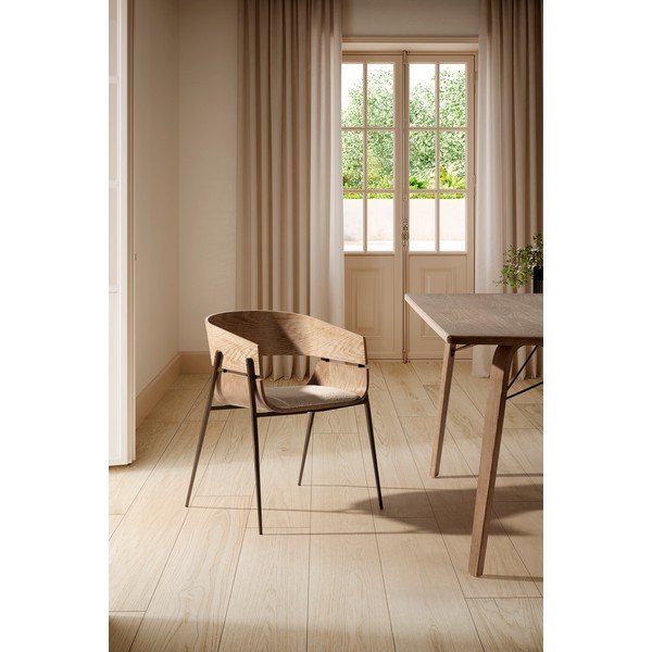 Čalouněná jídelní křesla v sadě 2 ks s područkami v přírodní barvě Naia – MOME-image-1