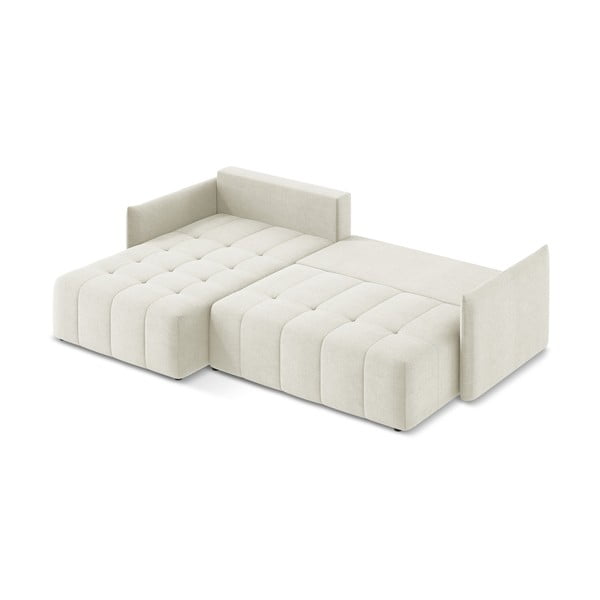 Béžová rozkládací/s úložným prostorem rohová pohovka (levý roh/s lenoškou) Moku – Makamii-image-4