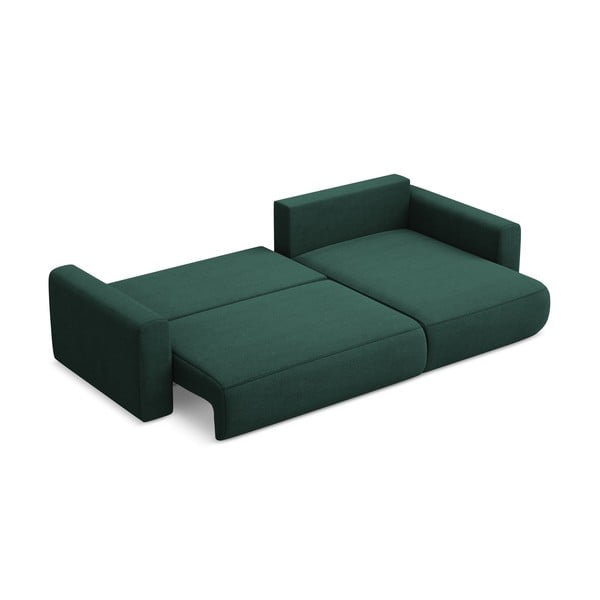 Zelená rozkládací/s úložným prostorem rohová pohovka (pravý roh/s lenoškou) Kapua – Makamii-image-4