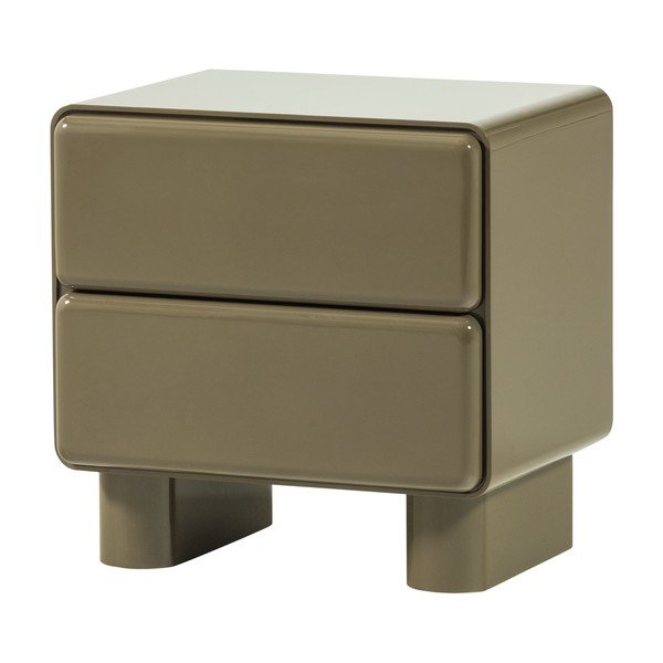 Zelený lesklý noční stolek Lustra – WOOOD-image-2