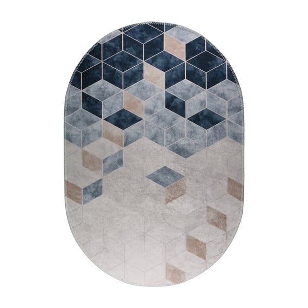 Bílo-modrý pratelný koberec 120x180 cm – Vitaus