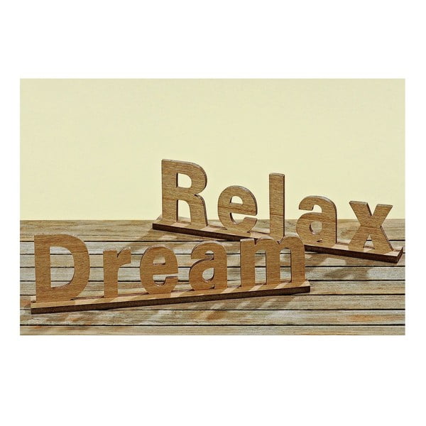 Sada 2 dekorativních nápisů Relax and Dream