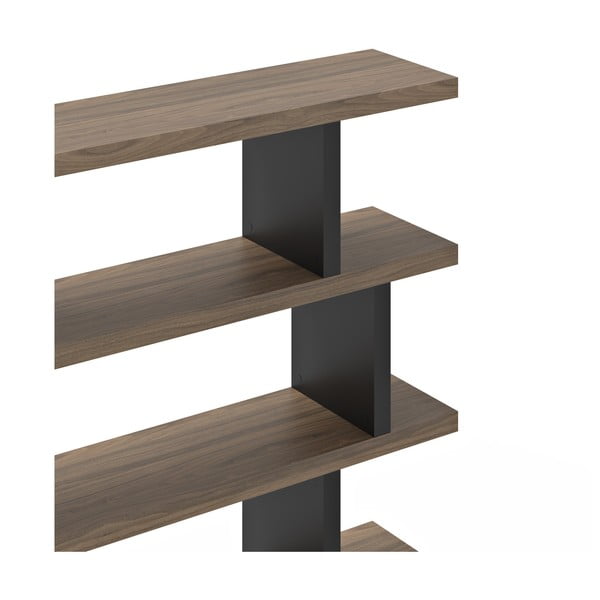 Hnědo-černá knihovna v dekoru ořechu 163x172 cm Step – TemaHome-image-3