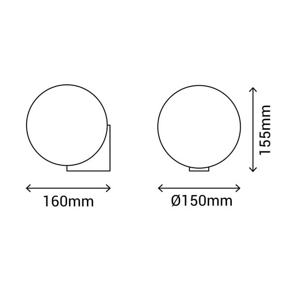 Nástěnné svítidlo ve zlaté barvě ø 15 cm Obi – SULION-image-4