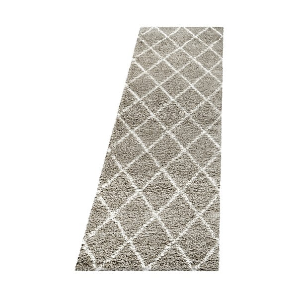 Světle hnědý běhoun 80x250 cm Alvor – Ayyildiz Carpets