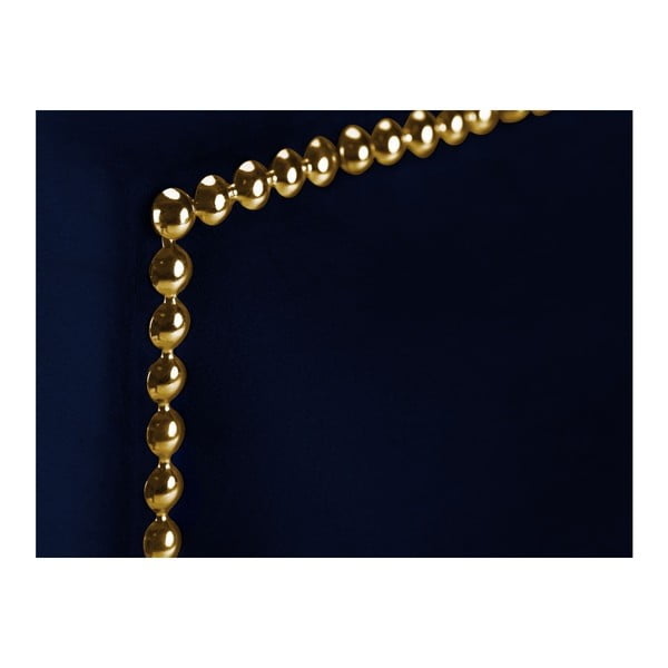 Námořnicky modré čelo postele Mazzini Sofas Daisy, 160 x 120 cm-image-3