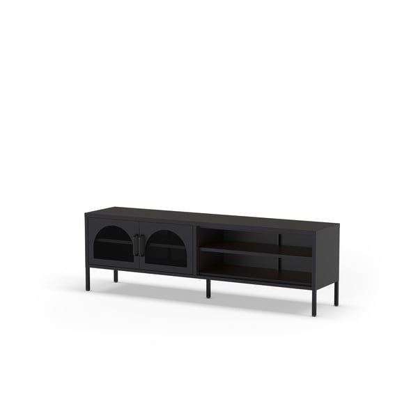 Černý TV stolek 160x50 cm Diora – Marckeric-image-1