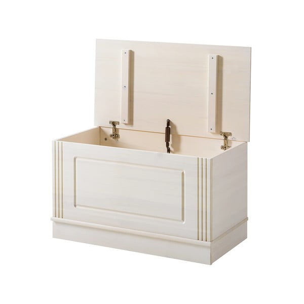 Bílá truhla z borovicového dřeva 80x45 cm Anita – Støraa-image-4