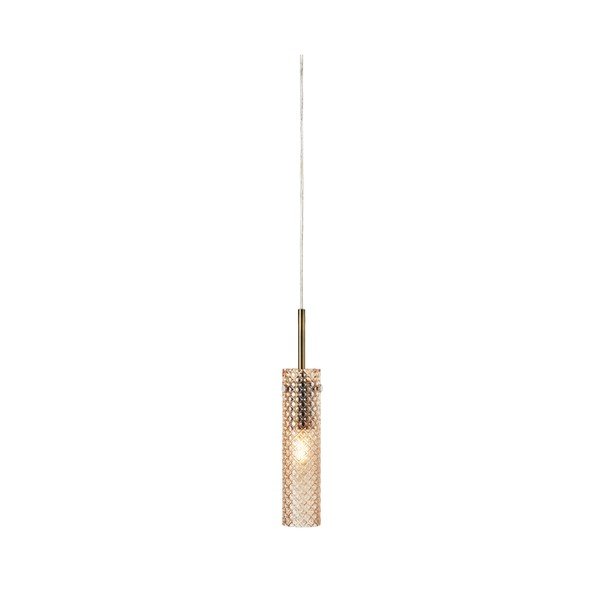 Skleněné závěsné svítidlo v mosazné barvě/jantarové ø5x27,5 cm Vibia – Markslöjd