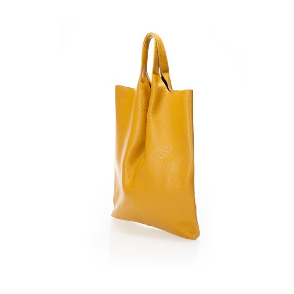 Žlutá kožená kabelka Giulia Massari Silvia-image-2