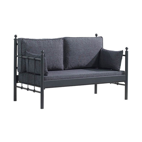 Zahradní lounge set v černé a tmavě šedé barvě pro 4 Lalas – Floriane Garden-image-3