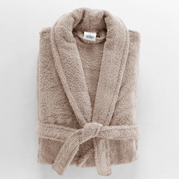 Světle hnědý bavlněný župan velikost M Tendresse – douceur d'intérieur