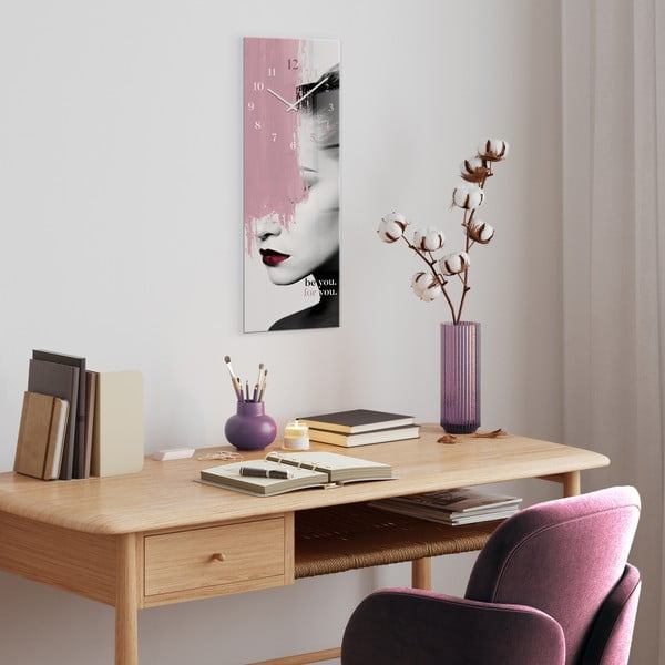 Skleněné nástěnné hodiny Be you - Styler-image-1