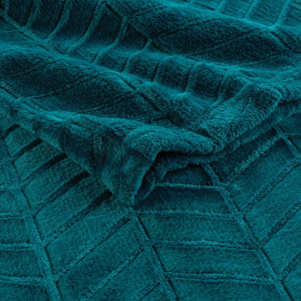 Modrý přehoz z mikroflanelu 180x220 cm Arya – douceur d'intérieur-image-2