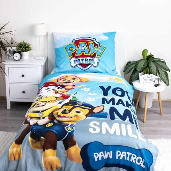 Bavlněné dětské povlečení se svítícím efektem na jednolůžko 140x200 cm Paw Patrol – Jerry Fabrics-image-2