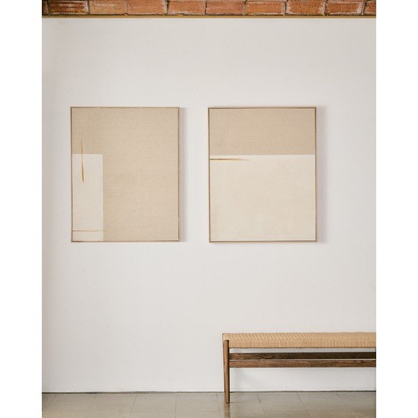 Ručně malovaný obraz s rámem/na plátně 80x100 cm Salin – Kave Home-image-1