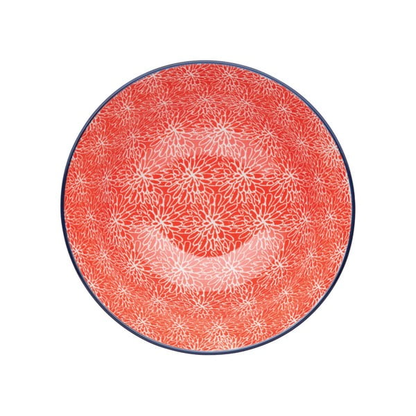 Červená keramická miska Kitchen Craft Floral, ø 16 cm-image-2