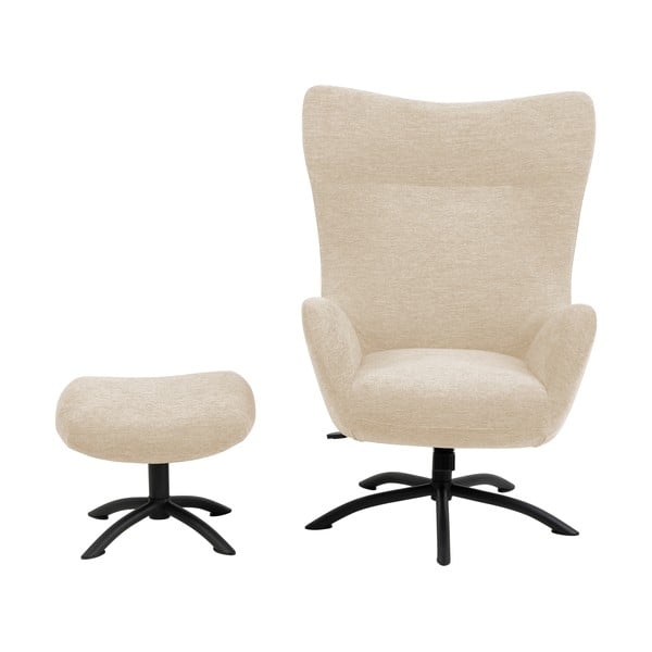 Set krémově bílého ušáku a podnožky Actona Talgarth-image-2