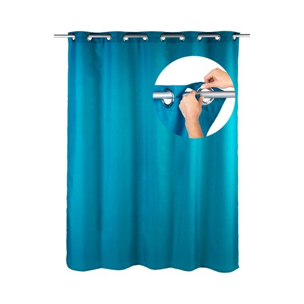 Petrolejově modrý sprchový závěs Wenko Comfort Flex, 180 x 200 cm-image-4