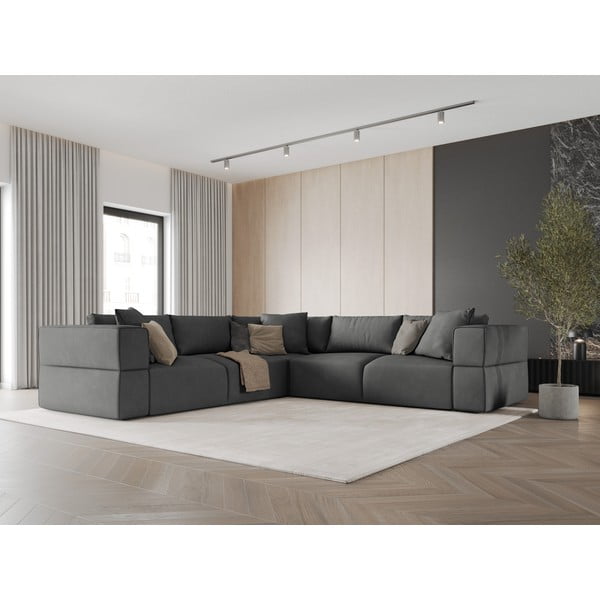 Tmavě šedá variabilní rohová pohovka Esther – Milo Casa-image-1