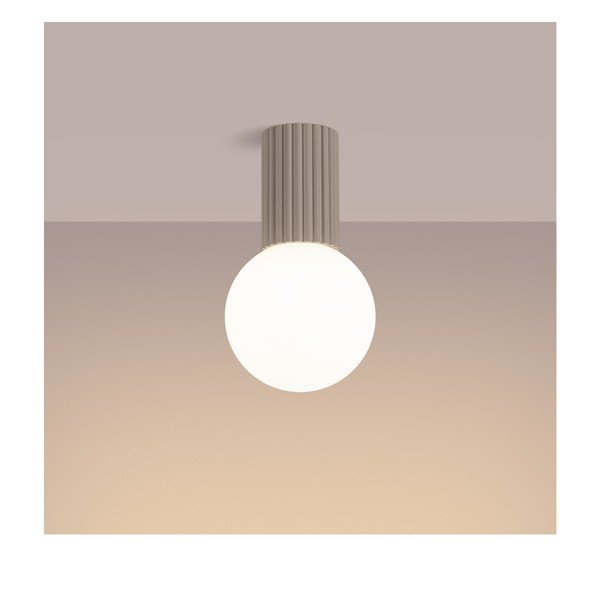 Taupe stropní svítidlo se skleněným stínidlem ø 12 cm Orbital – Sollux-image-3