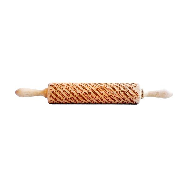 Dřevěný embosovaný váleček Made With Love – Valek