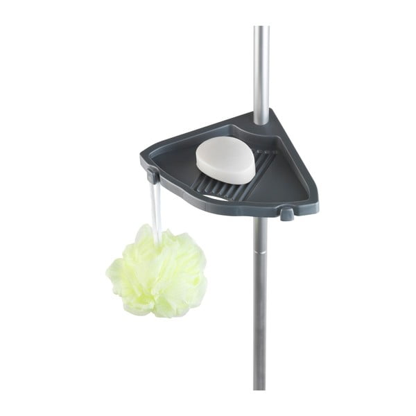 Šedá teleskopická nástěnná polička do koupelny Wenko Easy-image-2