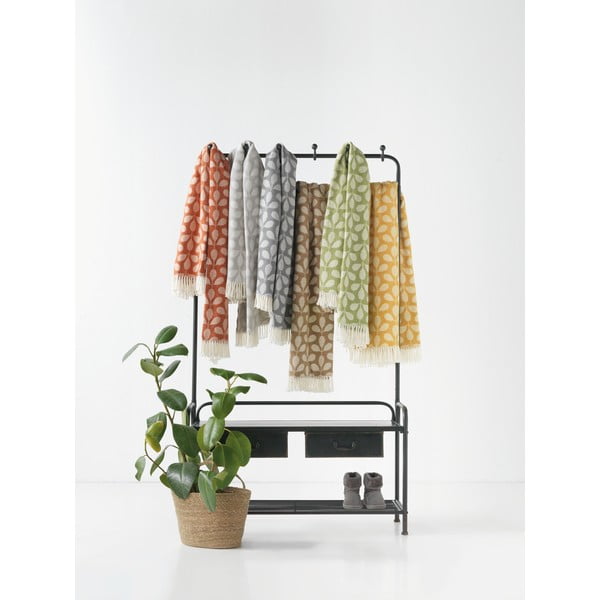 Kaštanově hnědý pléd s podílem bavlny Euromant Sirkkalehti, 140 x 180 cm-image-2