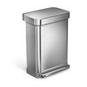 Pedálový ocelový odpadkový koš 55 l - simplehuman
