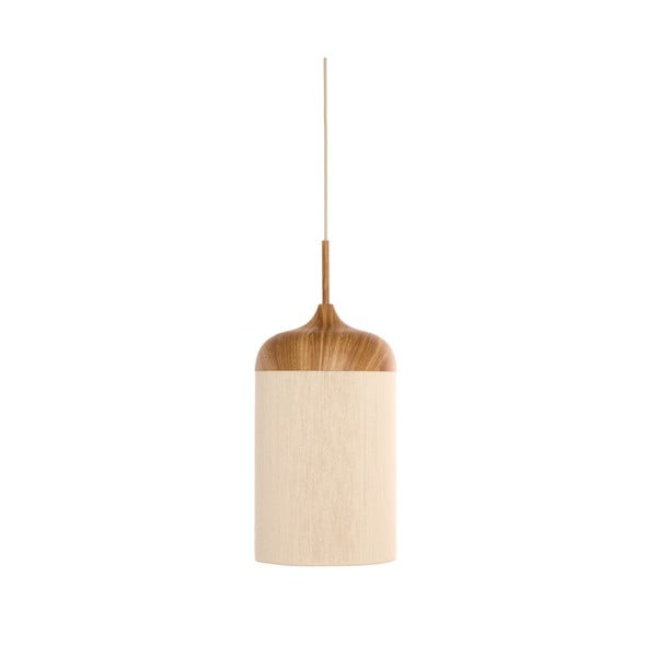 Závěsné svítidlo v přírodní barvě s textilním stínidlem ø 16 cm Dania – Light & Living