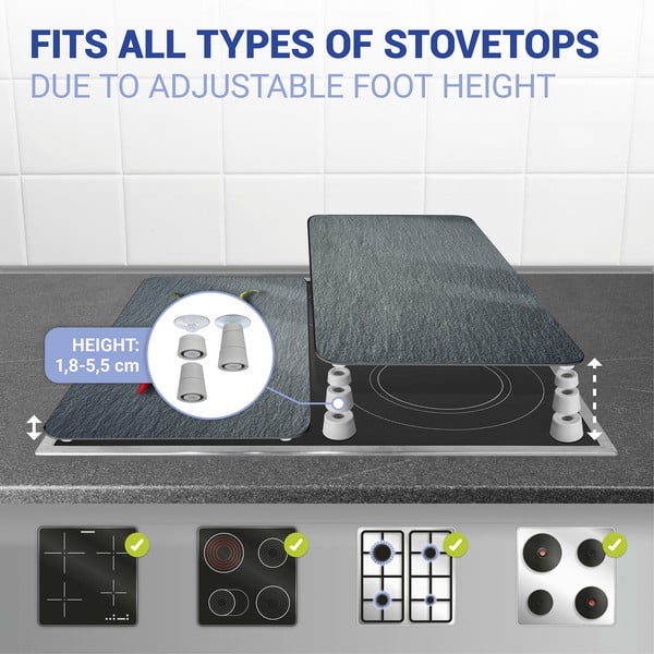 Sada 2 skleněných krytů na sporák Wenko Cayenne, 52 x 30 cm-image-2