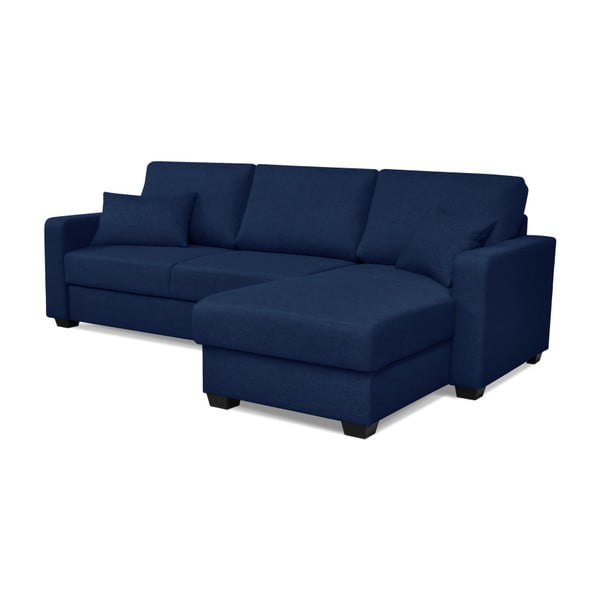 Modrá rozkládací pohovka s lenoškou Cosmopolitan design Milano-image-1