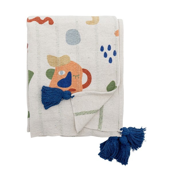 Krémová dětská deka z recyklované bavlny 130x160 cm Sylvie – Bloomingville Mini-image-4