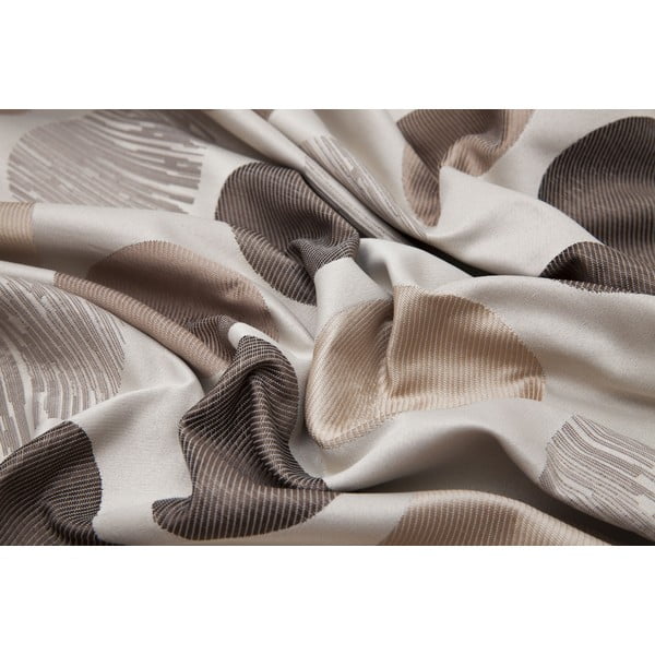 Hnědo-béžový závěs z žakáru 210x260 cm Cerro – Mendola Fabrics-image-2