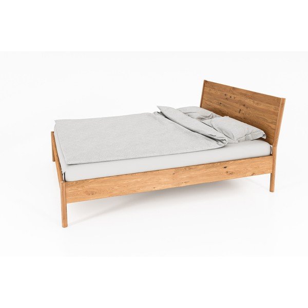 Jednolůžková postel z dubového dřeva 90x200 cm v přírodní barvě Pola – The Beds-image-2