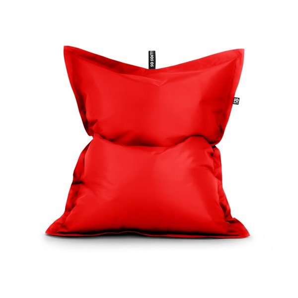 Červený sedací vak z imitace kůže Pad XL – So Soft?