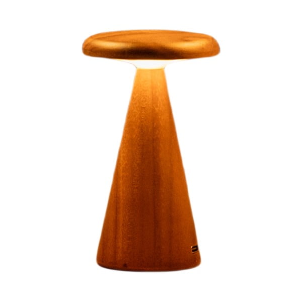 LED stolní lampa v přírodní barvě s dřevěným stínidlem (výška 14 cm) Sylva – Gingko