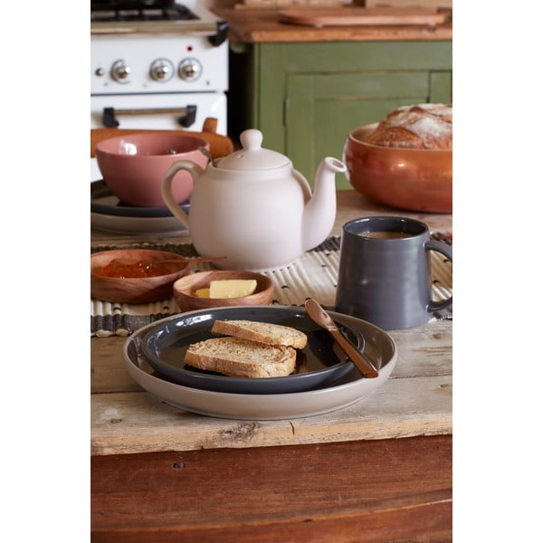 Tmavě šedý keramický talíř Mikasa Serenity, ø 20 cm-image-1