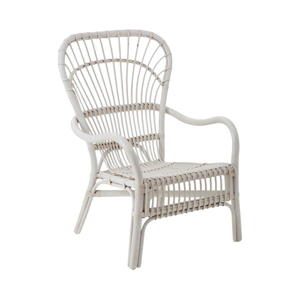 Bílá relaxační židle z ratanu Premier Housewares Havana