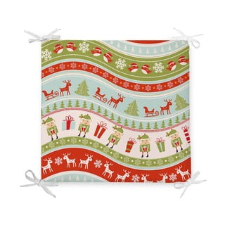 Vánoční podsedák s příměsí bavlny Minimalist Cushion Covers Elves, 42 x 42 cm