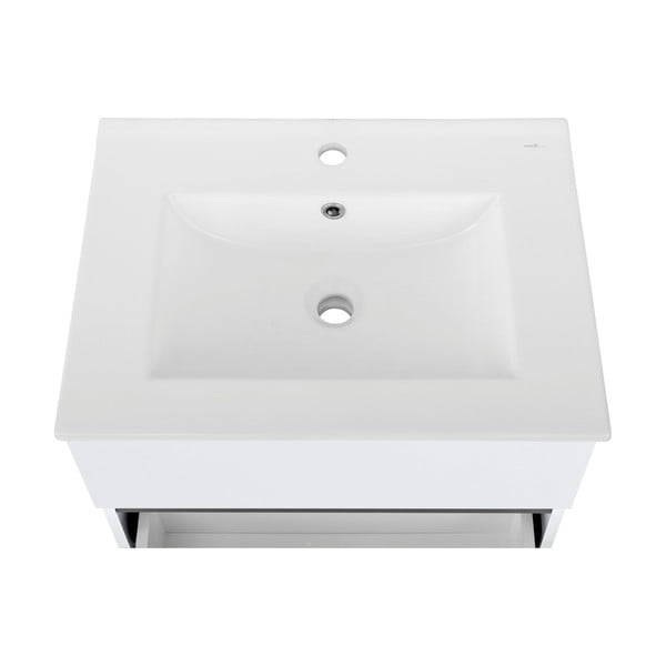 Bílá závěsná skříňka bez umyvadla 60x52 cm Wisla – Støraa-image-1