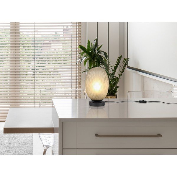 Zelená stolní lampa se skleněným stínidlem (výška 28,5 cm) Facette – Trio-image-1