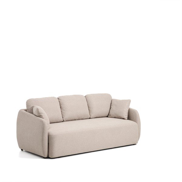 Béžová žinylková rozkládací pohovka 218 cm Laira – Kave Home-image-2