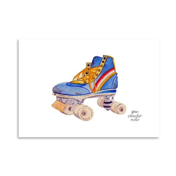 Autorský plakát Roller Skate, 30x42 cm